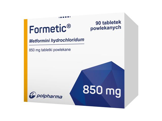 Formetic interakcje ulotka tabletki powlekane 850 mg 90 tabl. | 9 blist.po 10 szt.