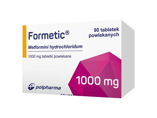 Formetic interakcje ulotka tabletki powlekane 1 g 