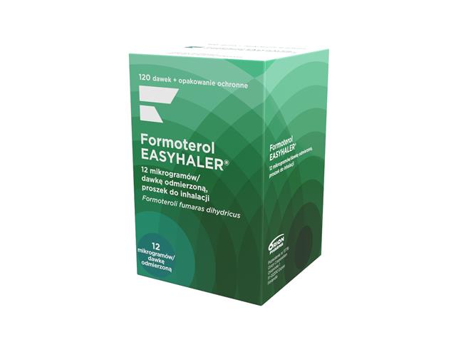 Formoterol Easyhaler interakcje ulotka proszek do inhalacji 12 mcg/daw. inh. 1 inhal. po 120 daw. | +op.ochr.