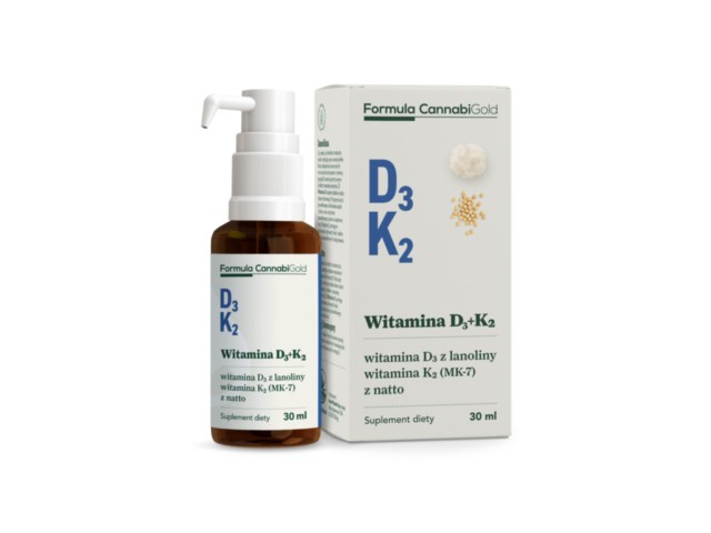 Formula CannabiGold Witamina D3 + K2 interakcje ulotka olej - 30 ml