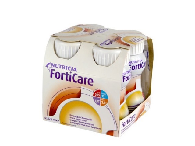 Forticare o smaku pomarańczowo-cytrynowym interakcje ulotka płyn - 4 szt. po 125 ml