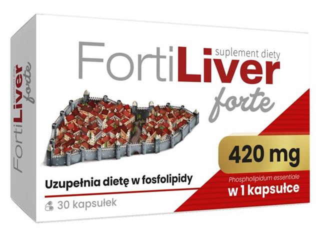 Fortiliver Forte interakcje ulotka kapsułki 750 mg 30 kaps.