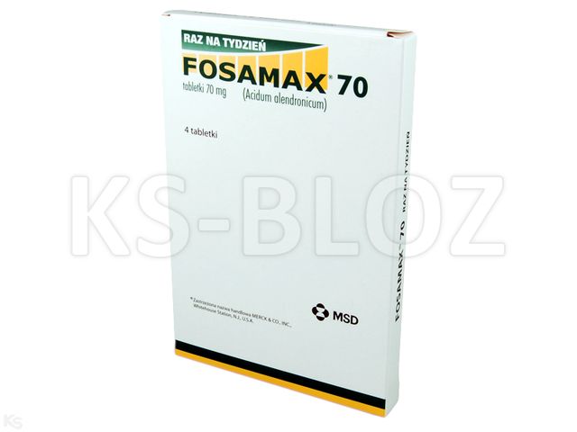 Fosamax 70 interakcje ulotka tabletki 70 mg 4 tabl.