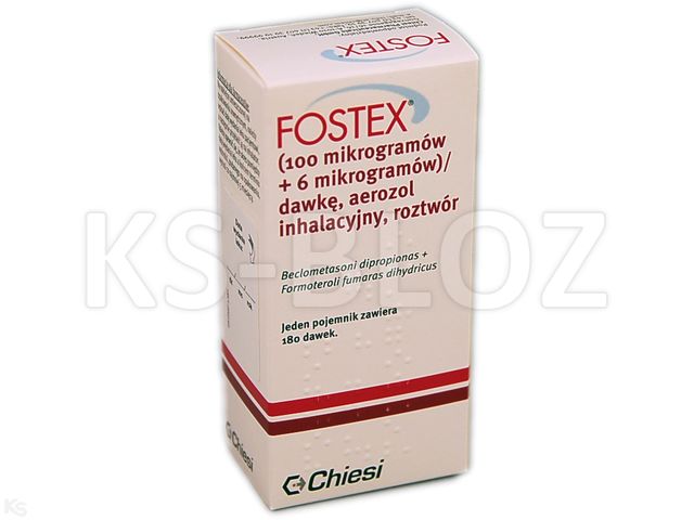 Fostex interakcje ulotka aerozol inhalacyjny, roztwór (100mcg+6mcg)/daw. inh. 