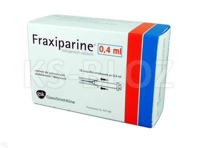 Fraxiparine interakcje ulotka roztwór do wstrzykiwań 3 800 j.m./0,4ml 10 amp.-strz. po 0.4 ml