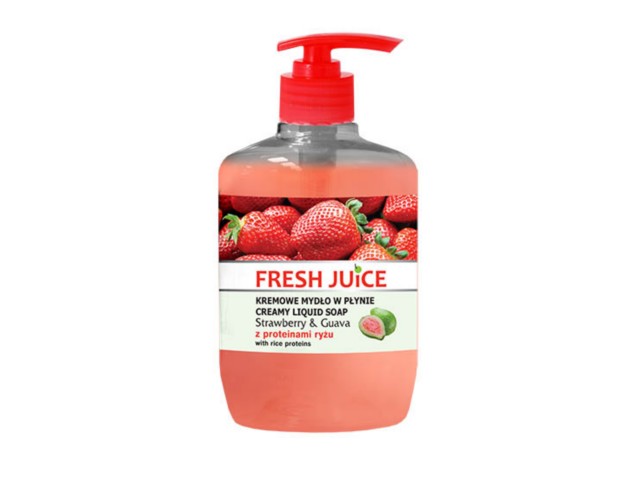 Fresh Juice Mydło w płynie z proteinami ryżu strawberry, guava interakcje ulotka mydło płynne  460 ml