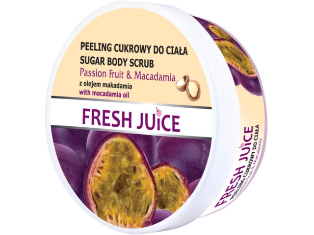 Fresh Juice Peeling cukrowy do ciała pasion fruit, macadamia interakcje ulotka peeling  225 ml