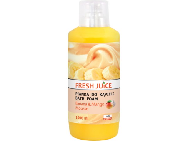 Fresh Juice Pianka do kąpieli banana, mango mousse interakcje ulotka   1 l
