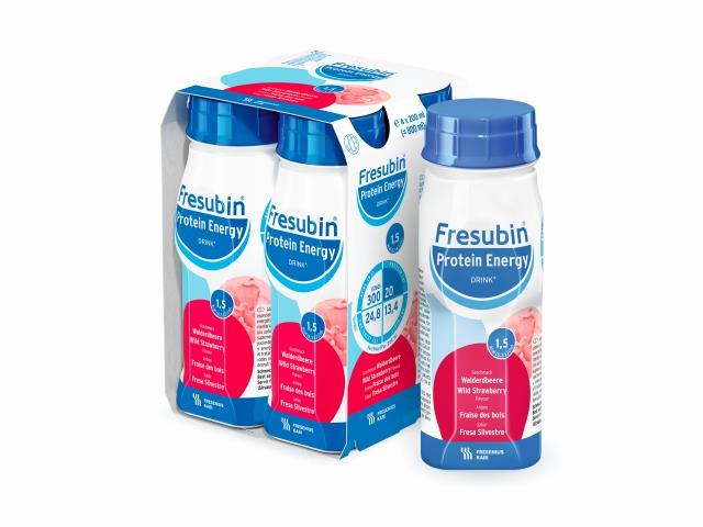 Fresubin Protein Energy Drink o smaku poziomkowym interakcje ulotka płyn doustny - 4 but. po 200 ml