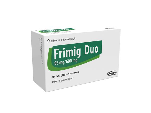 Frimig Duo interakcje ulotka tabletki powlekane 85mg+500mg 9 tabl.