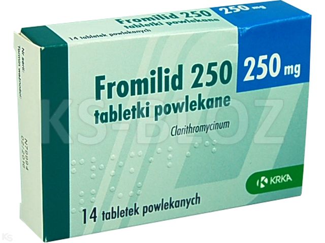 Fromilid 250 interakcje ulotka tabletki powlekane 250 mg 14 tabl.