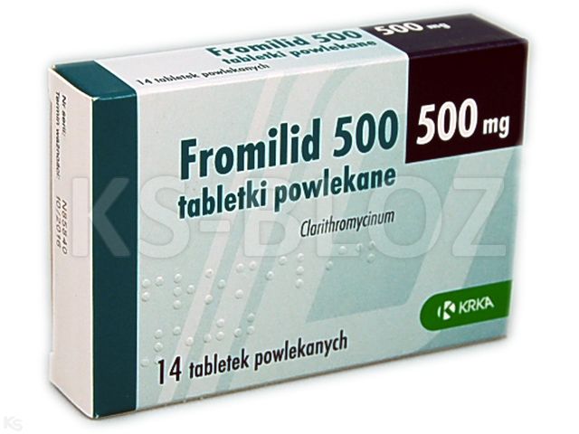 Fromilid 500 interakcje ulotka tabletki powlekane 500 mg 14 tabl. | 2 blist.po 7 szt.