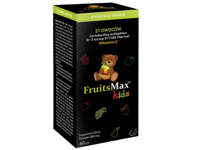 Fruit Max kids interakcje ulotka tabletki  60 tabl.