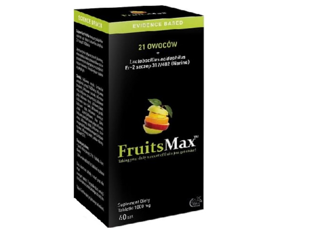 Fruits Max interakcje ulotka tabletki  60 tabl.