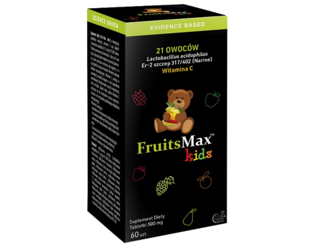 Fruits Max Kids interakcje ulotka tabletki  60 tabl.