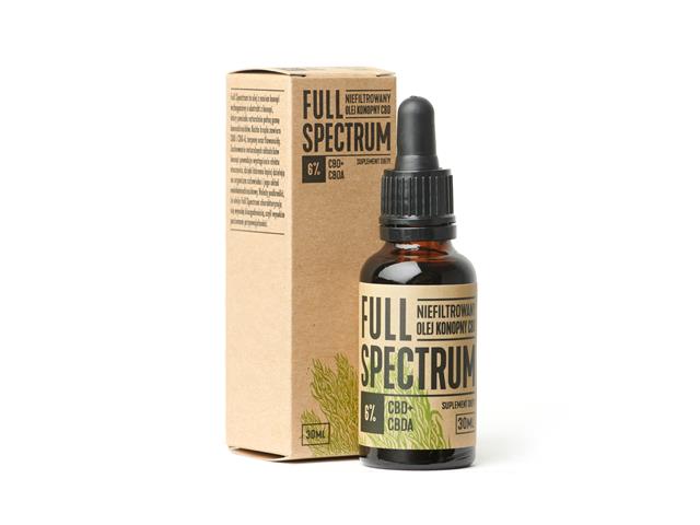 FULL SPECTRUM Niefiltrowany Olej Konopny CBD 6% interakcje ulotka olej  30 ml