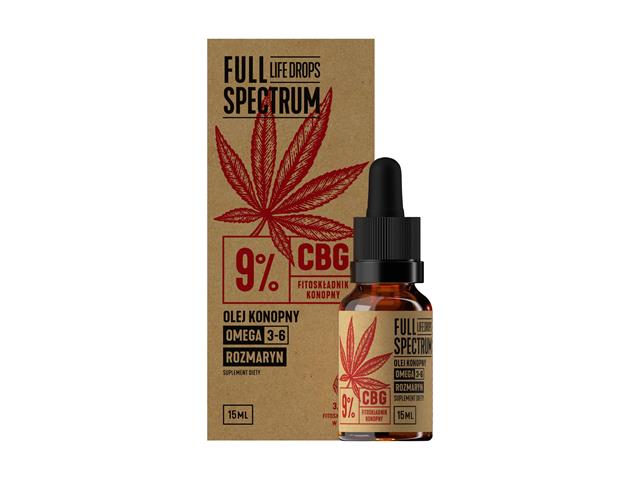 Full Spectrum Olej Konopny CBG 9% interakcje ulotka olej  15 ml