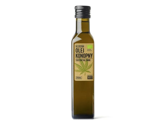 FULL SPECTRUM Olej Konopny tłoczony na zimno BIO interakcje ulotka olej  250 ml