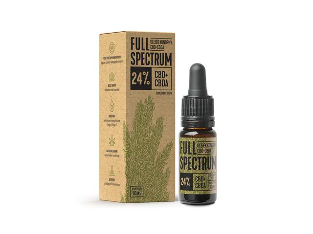 Full Spectrum Olejek konopny CBD + CBDA 24% interakcje ulotka olejek - 10 ml