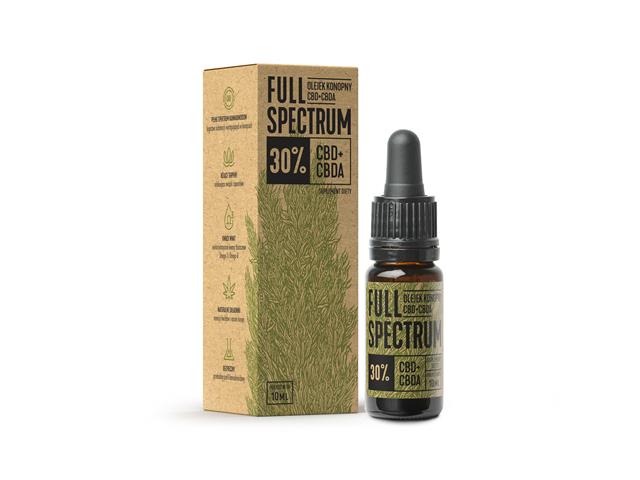 Full Spectrum Olejek konopny CBD + CBDA 30% interakcje ulotka olejek - 10 ml