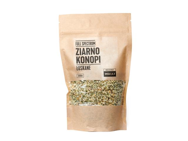 Full Spectrum Ziarno konopi łuskane interakcje ulotka nasiona - 200 g