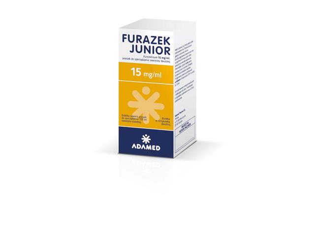 Furazek Junior interakcje ulotka proszek do sporządzania zawiesiny doustnej 15 mg/ml 1 but. po 100 ml