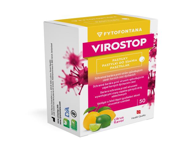 Fytofontana Virostop Pastylki do ssania smak cytrus interakcje ulotka pastylki do ssania - 50 pastyl.