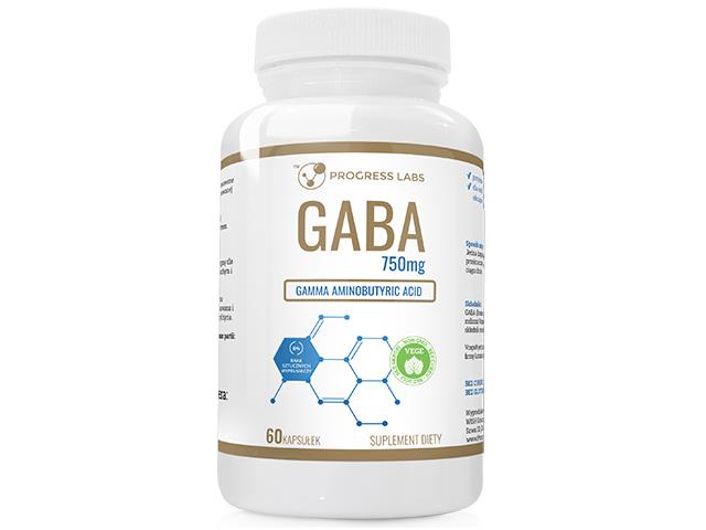 GABA 750mg Gamma Aminobutyric Acid interakcje ulotka kapsułki  60 kaps.