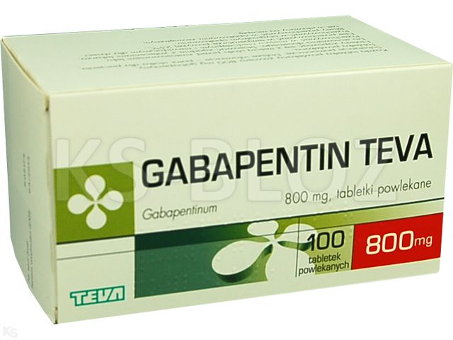 Gabapentin Teva interakcje ulotka tabletki powlekane 800 mg 100 tabl.