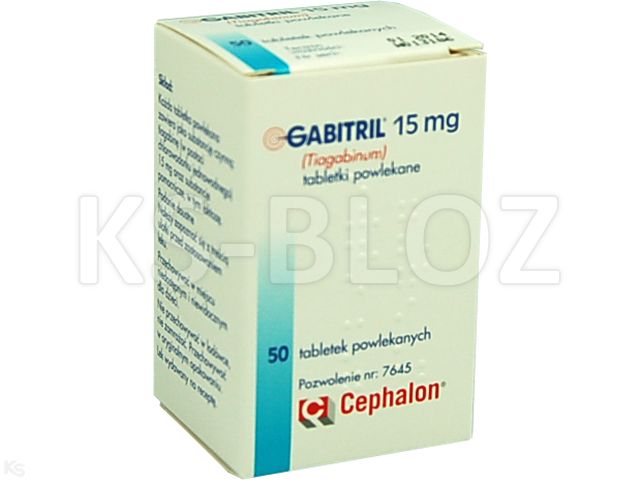 Gabitril interakcje ulotka tabletki powlekane 15 mg 50 tabl.