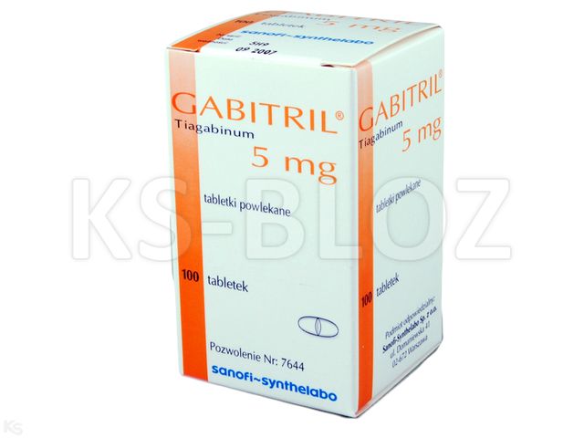 Gabitril interakcje ulotka tabletki powlekane 5 mg 100 tabl.