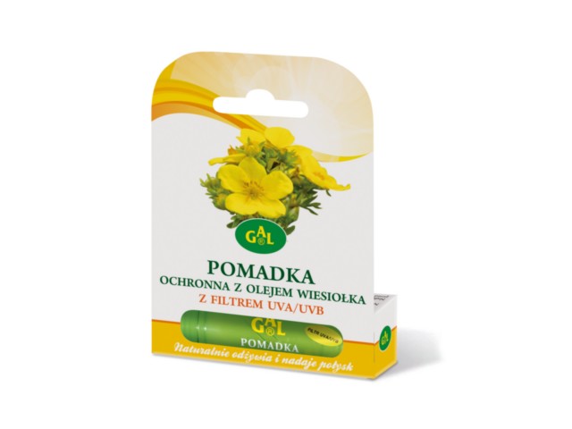 Gal Pomadka ochronna z olejem wiesiołka z filtrem UVA/UVB interakcje ulotka pomadka do ust - 4,3 g