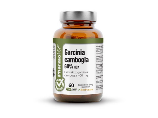 Garcinia cambogia 60% HCA Clean Label Pharmovit interakcje ulotka kapsułki  60 kaps. | butelka ze szkła