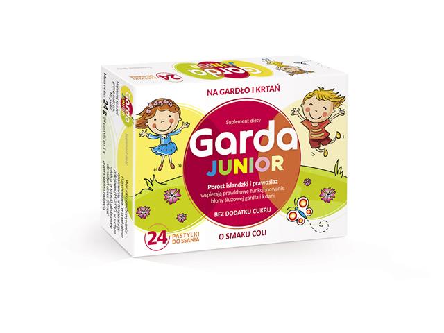 Garda Junior interakcje ulotka pastylki do ssania  24 pastyl.