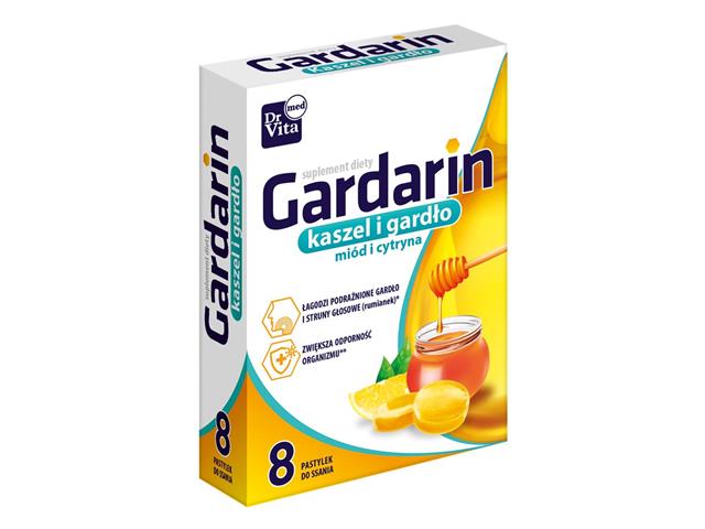 Gardarin interakcje ulotka pastylki do ssania - 8 pastyl.