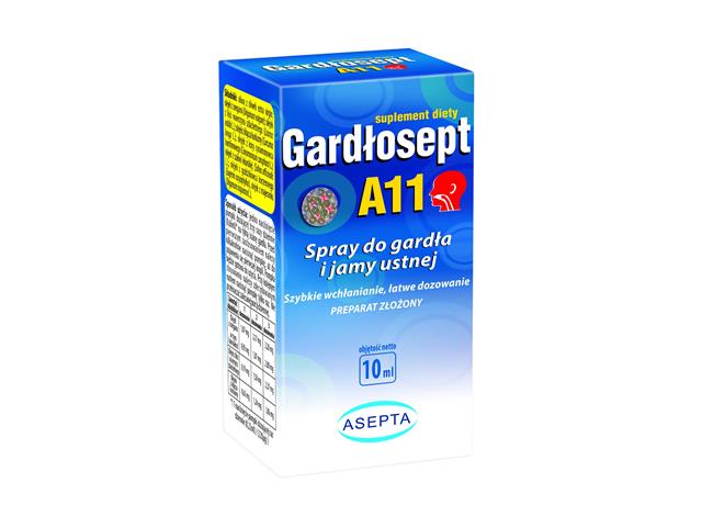 Gardłosept A11 interakcje ulotka spray  10 ml