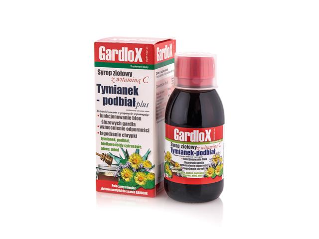 Gardlox Tymianek Podbiał Plus Syrop ziołowy z witaminą C interakcje ulotka   120 ml