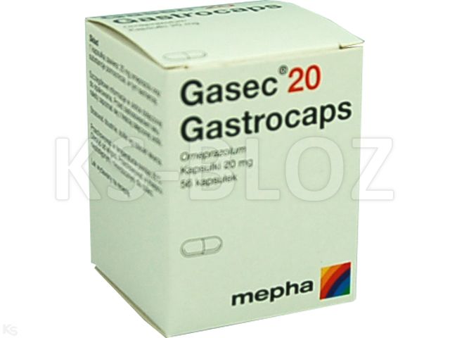 Gasec-20 Gastrocaps interakcje ulotka kapsułki twarde 20 mg 