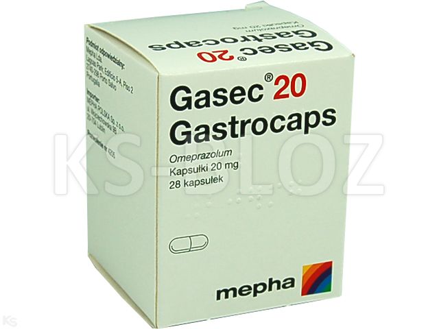 Gasec-20 Gastrocaps interakcje ulotka kapsułki twarde 20 mg 