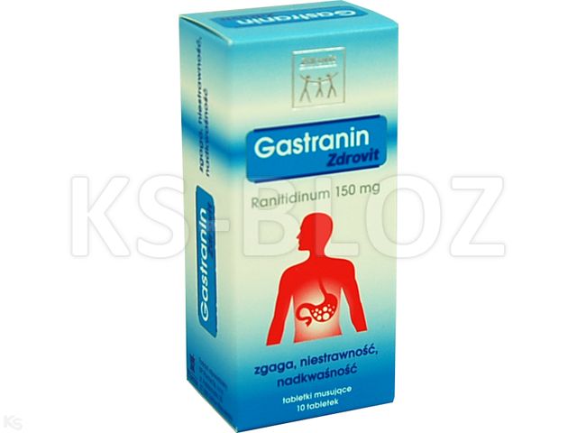 Gastranin Zdrovit interakcje ulotka tabletki musujące 150 mg 10 tabl.