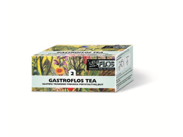 Gastroflos Tea interakcje ulotka zioła do zaparzania w saszetkach  25 toreb. po 2 g