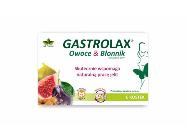 Gastrolax Owoce I Błonnik interakcje ulotka kostka  6 szt.