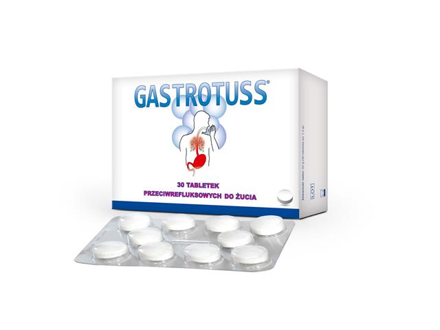 Gastrotuss interakcje ulotka tabletki do żucia - 30 tabl.