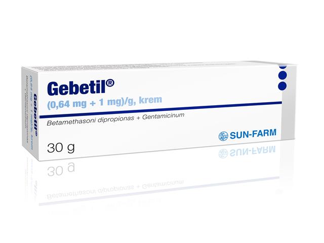 Gebetil interakcje ulotka krem (640mcg+1mg)/g 30 g (tub.)