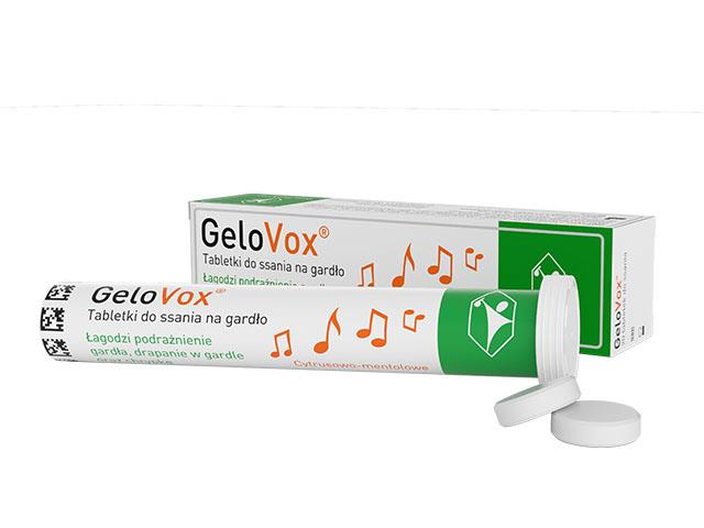 GeloVox cytrus, mentol interakcje ulotka tabletki do ssania - 20 tabl. (tub.)