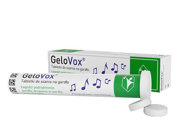 GeloVox porzeczka, mentol interakcje ulotka tabletki do ssania  20 tabl.