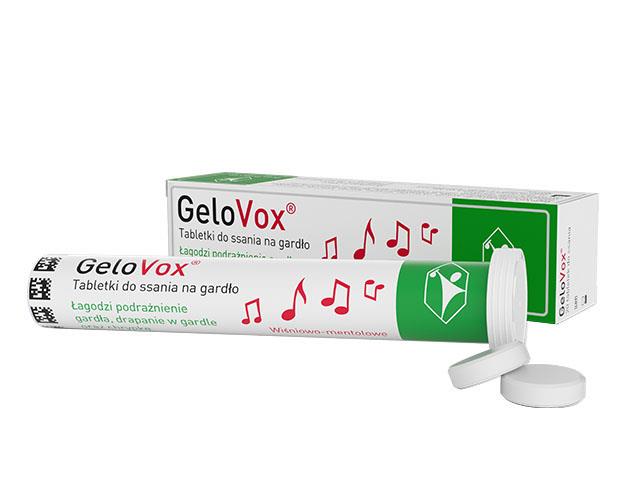 GeloVox wiśnnia, mentol interakcje ulotka tabletki do ssania  20 tabl. | tuba