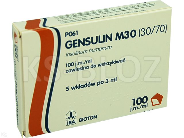 Gensulin M30 (30/70) interakcje ulotka zawiesina do wstrzykiwań 100 j.m./ml 5 wkł. po 3 ml