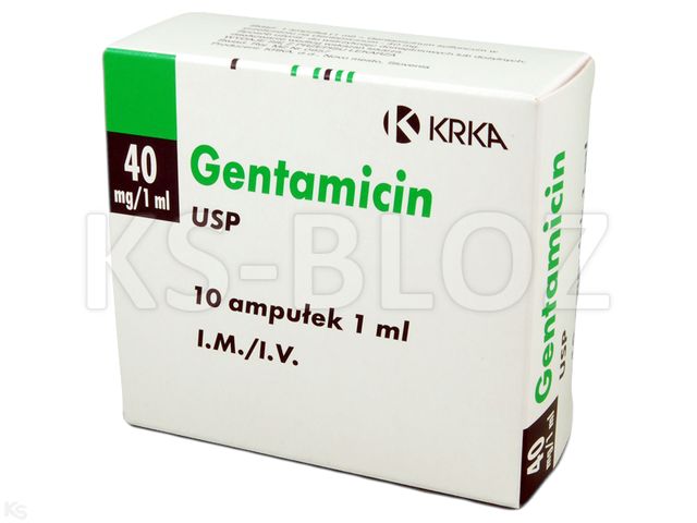 Gentamicin Krka interakcje ulotka roztwór do wstrzykiwań i infuzji 40 mg/ml 10 amp. po 1 ml
