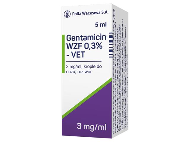 Gentamicin WZF 0,3%- Vet interakcje ulotka krople do oczu, roztwór 3 mg/ml 5 ml (but.)